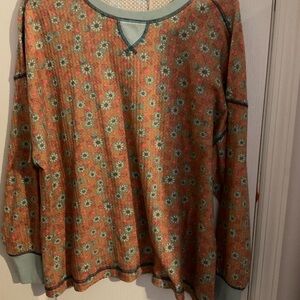 NATURAL LIFE WAFFLE KNIT TOP